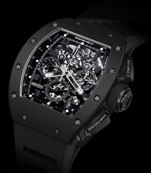 Review Richard Mille watch Replica RM 011 Flyback Chronograph Black Phantom - Click Image to Close